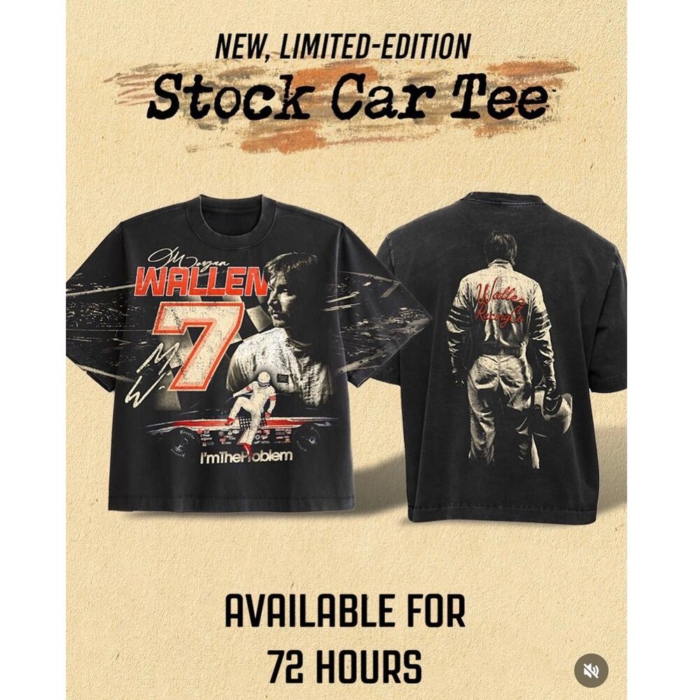 Official Morgan Wallen Stock Tee/Limited 72 hour Edition/Sz XL. Sold out on line